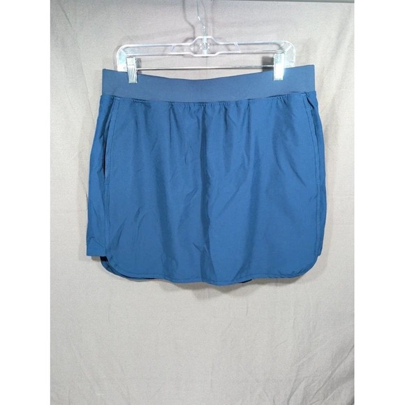 new directions Pants - New Directions Large Navy Athletic Skort Built In Shorts Pockets Curved Hem